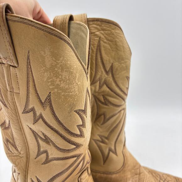 Vintage Olathe 26611 Leather Western Cowboy Boots Mens 9 D Workwear USA main image 11
